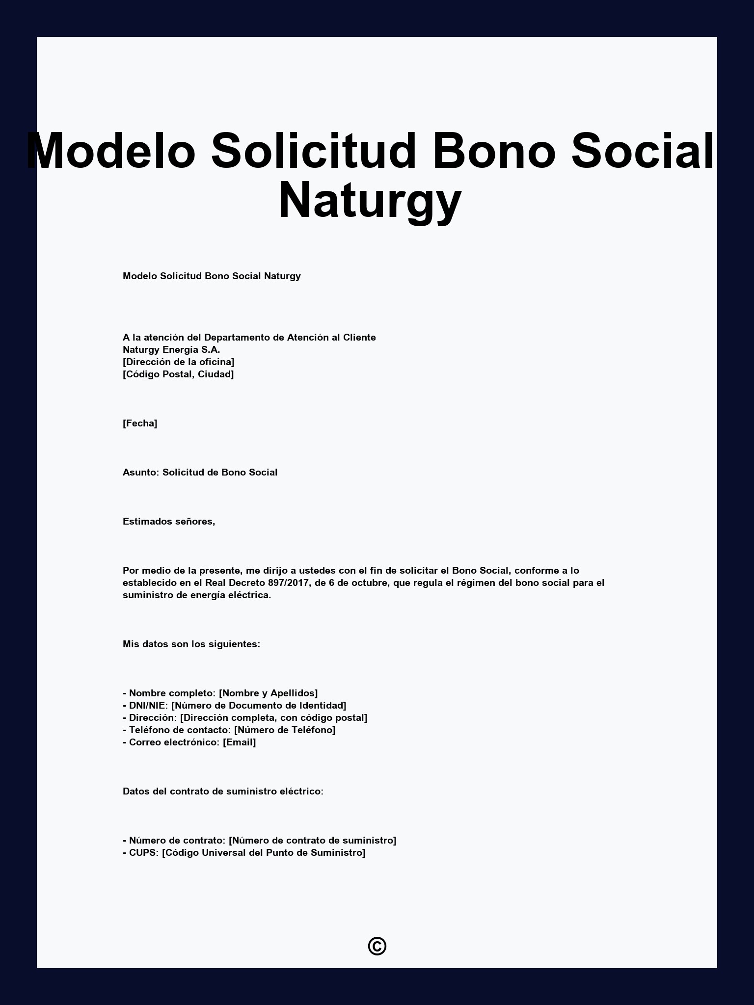 Modelo Solicitud Bono Social Naturgy