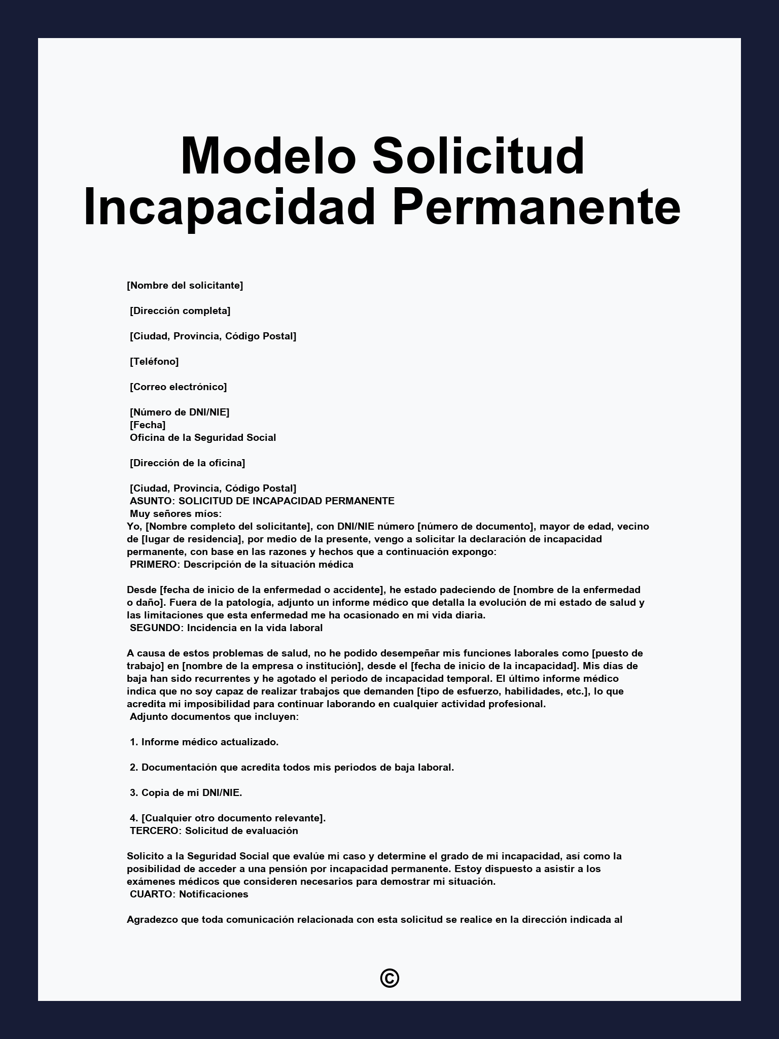 Modelo Solicitud Incapacidad Permanente